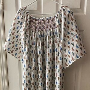 Smocked Cotton Gown - Tall